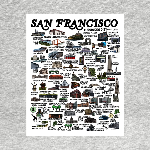 San Francisco Map by fiberandgloss